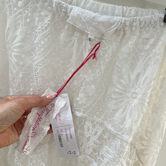 Temptation Positano lace crochet skirt or strapless dress BNWT size L white 🤍 - Picture 4 of 13